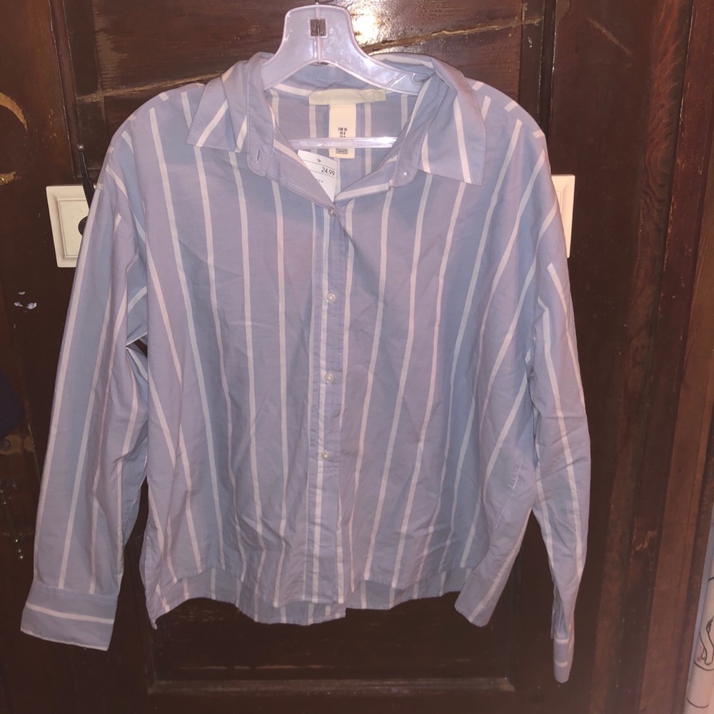 Striped button down shirt